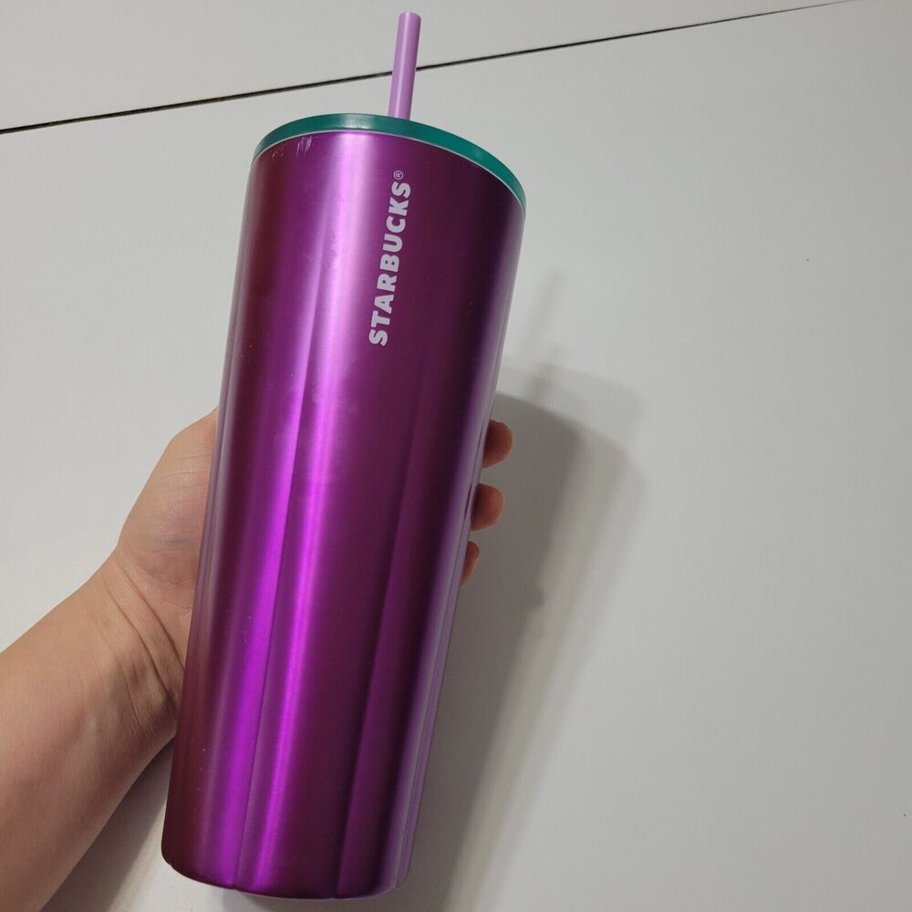 Starbucks Tumbler Spring 2022 Bright Purple Stainless Steel 24‎ Oz Venti Cup